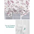 thumbnail image 3 of Purple Leaves Farm Tie Up Curtains for Windows 54 Inch Length Balloon Curtains Kitchen Adjustable Balloon Window Shade Herbs Flowers Pastoral Country Tie Up Valance Bathroom Curtain Window 42"x54", 3 of 6