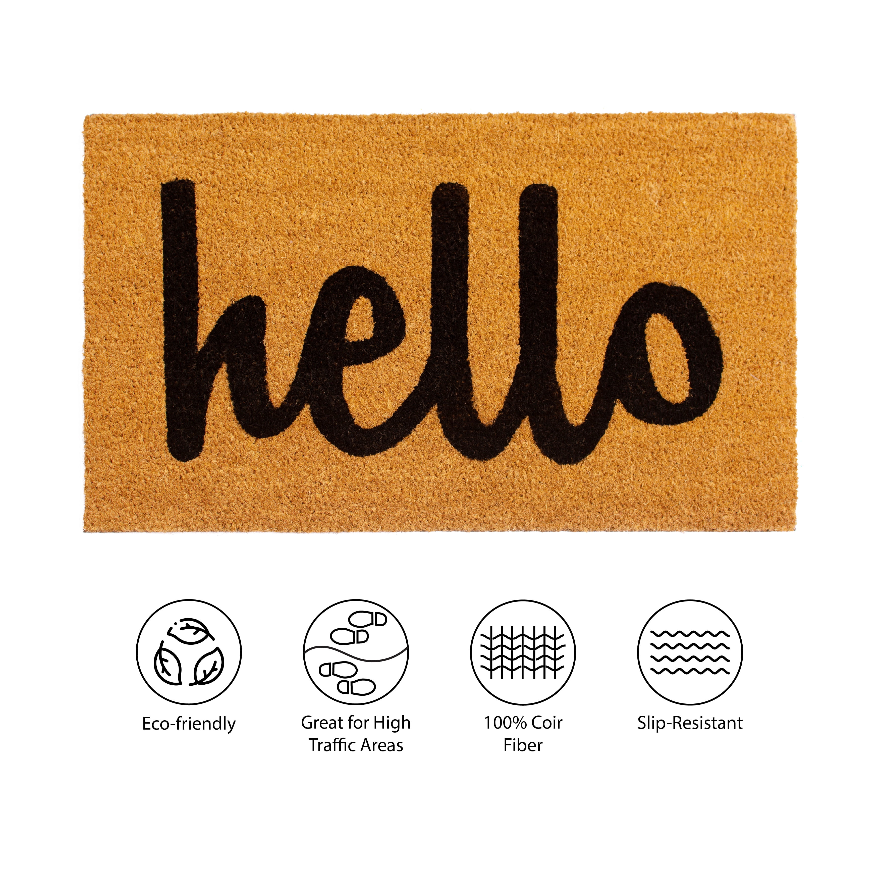 Calloway Mills 100342034NBS Script Hello Doormat, 20" x 34"
