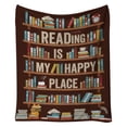 thumbnail image 1 of Prime Day Deals Lightweight Breathable Summer Blanket Blanket for Book Lovers With Warm Comfortable Transfer Heat to Keep Body Cool for Hot Sleepers Night Sweats Coffee 60x78 IN, 1 of 7