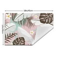 thumbnail image 3 of LNWH Pink Floral Leaf Pattern Placemats, 1 PCS Heat Resistant Washable PVC Table Mats, 18"x12", 3 of 6
