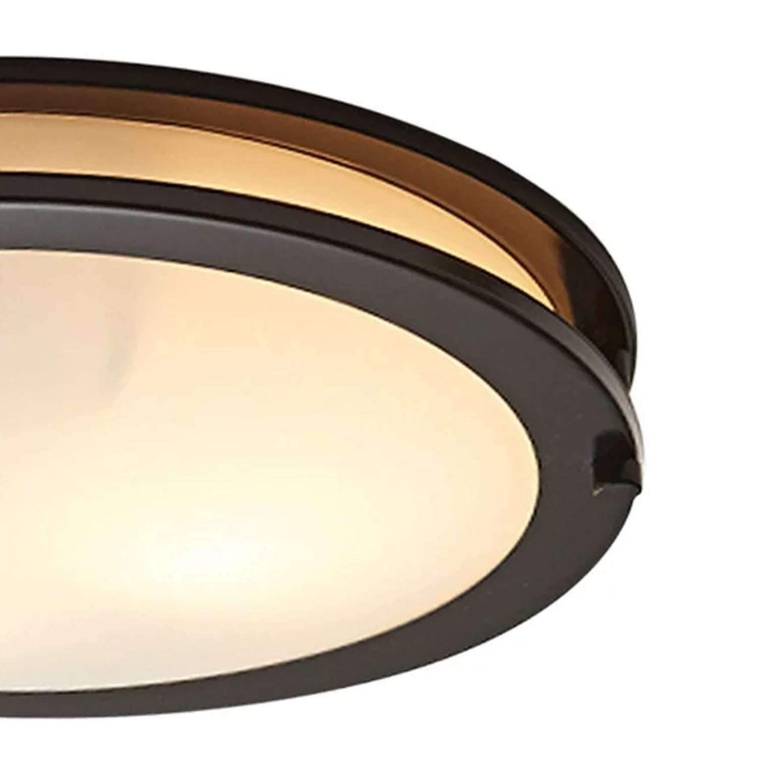 Better Homes & Gardens BHS336179061230 12" 1 ORB Living Room Flush Mount Lights with Integrated Glass Bronze