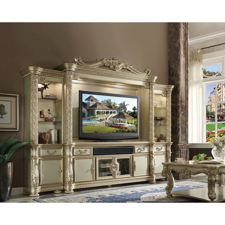 ACME 3 Piece Vendome II Entertainment Center - Cherry - 96 x 131 x