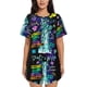 thumbnail image 1 of Balery New York City Conjunto de Pijama para Mujer con Estampado, Dos Piezas de Manga Corta y Shorts, Ropa de Dormir Suave con Cuello Redondo y Bolsillos-4X-Large, 1 of 6