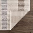 thumbnail image 6 of Hauteloom Chouko Broken Striped Area Rug - Modern Geometric Carpet for Living Room, Bedroom Area Rug - Contemporary - Silver Gray, Metallic Silver, Light Brown - 7'10" x 10' (8x10 Area Rug), 6 of 19