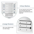 thumbnail image 3 of 77" Kitchen Pantry Cabinet with 3 Drawers, Food Pantry Storage Cabinet with 8-Tiers Refrigerator Doors and Adjustable Shelves, Freestanding Cupboard for Kitchen Dining Room,  ﻿White, 3 of 9