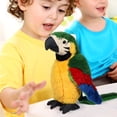thumbnail image 2 of Loro de peluche, juguete de pájaro, juguete de pájaro, loro de peluche, regalo de cumpleaños para niños, premio para el aula., 2 of 8