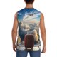 thumbnail image 4 of Fotbe Sunset Airplane Travel View Men's Camiseta sin Mangas Estampada para Hombres, Playera Casual para Gimnasio, Entrenamiento, Playa-Small, 4 of 7
