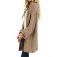thumbnail image 5 of Long Sleeve Women Solid Color Open Front Chunky Knit Sweater Cardigan, 5 of 6