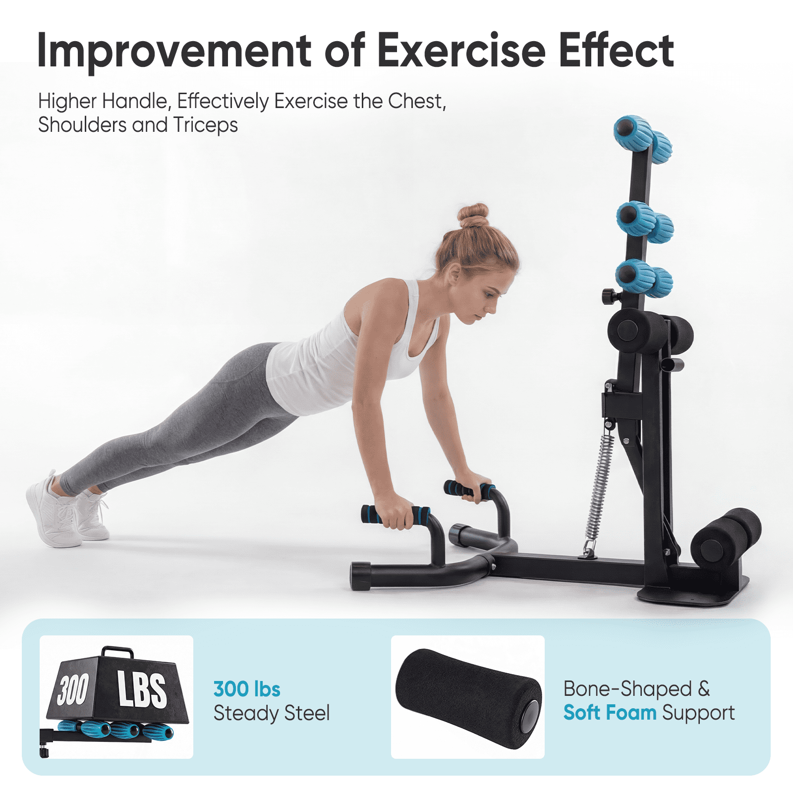 EDX Deep Squat Machine for Women, Adjustable Glutes Trainer, Core & Leg Workout Equipment with Push Up Board for Home Gym