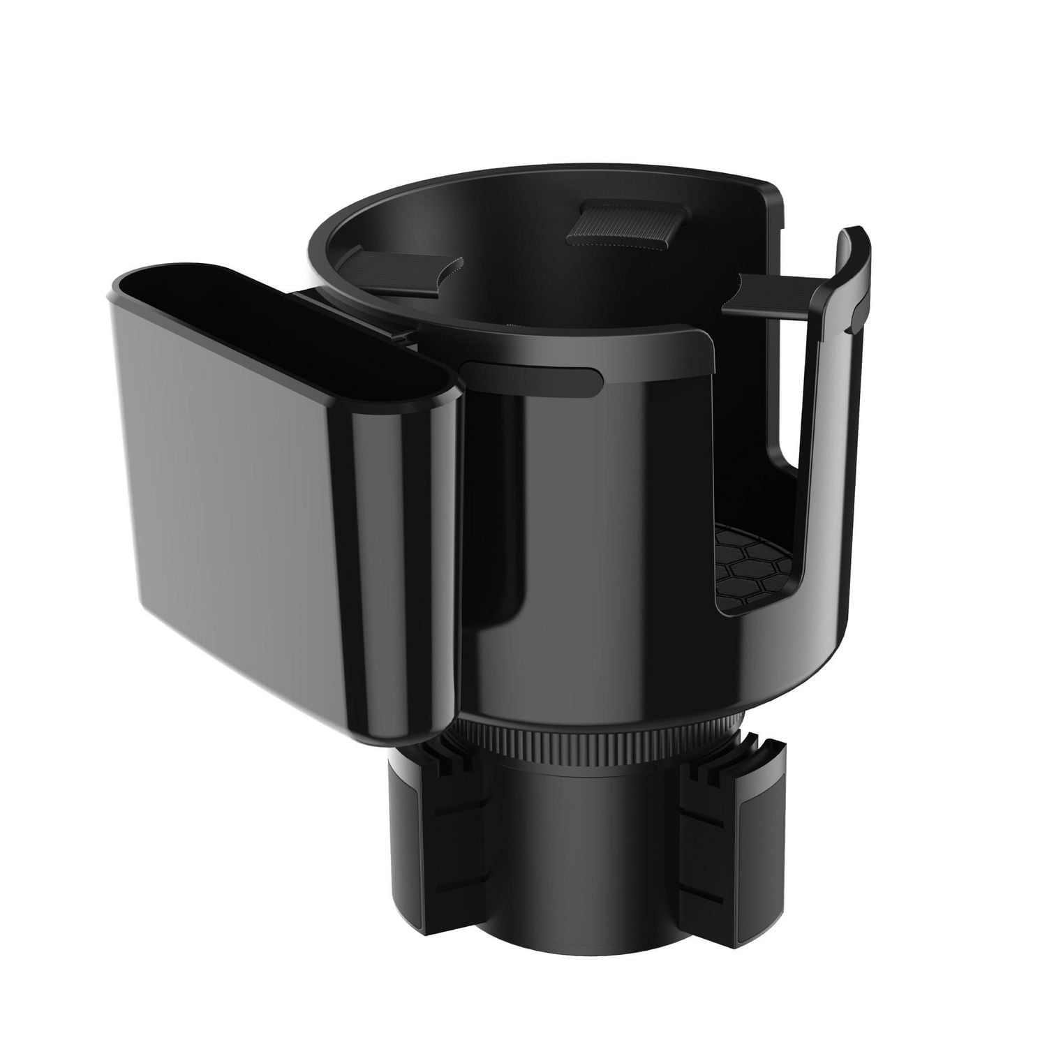 Auto Drive Cup Holder Fit Approx Diameter 4.3'' cups, with Phone Holder 1 Pack AD25C-15, 6.1'' * 6.34'', The cup holder with phone holder is universal fit on most car's console, the cup holder is in approx 4.25'' diameter, big enough to hold large water bottles and mugs, works with most popular brand of bottle which diameter up to 4.2", phone holder is universal fit for width less than 97mm.