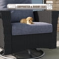 thumbnail image 4 of LayinSun 7 Piece Wicker Patio Furniture Set with Fire Pit Table, Classis Outdoor Conversation 360 Degree Swivel Chairs Set with Coffee Table, 4 of 7