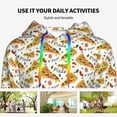 thumbnail image 4 of Honeii Pizza Slices Pattern Womens Oversized Hoodies Long Sleeve Sweatshirts Pullover Fall Outfits with Pocket-, 4 of 7