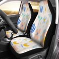 thumbnail image 1 of RYLABLUE Set of 2 Car Seat Covers Scandinavian Floral Pattern Flower Kids Pastel Abstract Baby Beautiful Universal Auto Front Seats Protector Fits for Car,SUV Sedan,Truck, 1 of 5