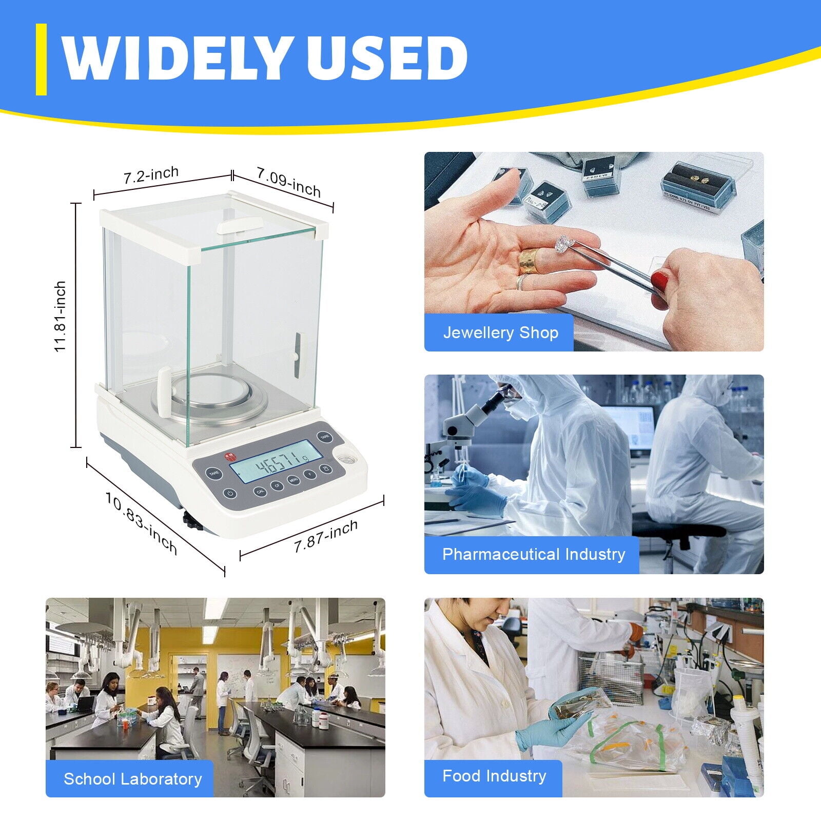 Electronic Analytical Balance 0.1 mg 120x0.0001 g Lab Digital Precision Scale 110V Analytical Balance 120 x 0.0001g 0.1mg Electronic Precision Scale W/Adapter