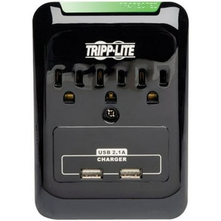 Tripp Lite Surge 3 Outlet 120V USB Charger Tablet Smartphone Ipad Iphone - 3 x NEMA 5-15R, 2 x USB - 1800 VA - 540 J - 120 V AC Input - 5 V DC Output