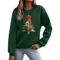 thumbnail image 2 of Women's Christmas Sweatshirts Xmas Printed Shirts Pullover Winter Sweaters Tops Long Sleeve Crew Neck Blouses Casual Holiday Christmas Clothing, 2 of 5