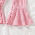 thumbnail image 5 of Rhuody Girls Spring Romper Crewneck Girls Romper Jumpsuit Floral Print Knit Short Sleeve Baby Toddler Play Outfit Summer Wear For Classic Clothes Pink 12-18 Months, 5 of 8