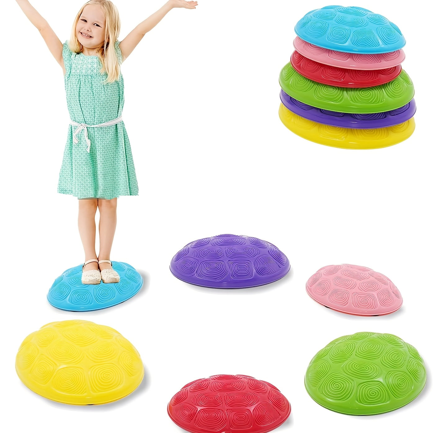 Pierres D'équilibre Pour Enfants – Set De Stepping Stones Antidérapantes – Motricité, Coordination, Jeu D'intérieur/extérieur – Dès 3 Ans