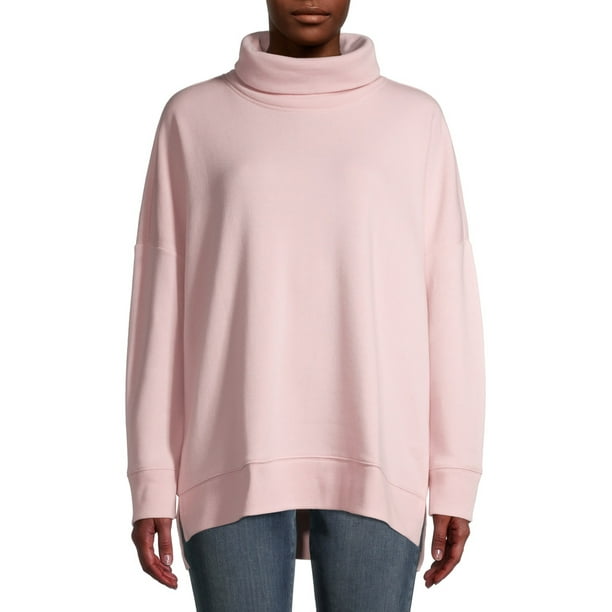 Time and Tru - Time and Tru Women's Cowl Neck Tunic Sweatshirt - Walmart.com - Walmart.com