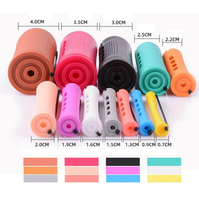 pitrice Curl Cold Wave Perm Wave Perm Rods Curling Hair short long large Curly Wavy curlers Roller Rod Set Women Girls 12Pcs 4cm