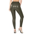 thumbnail image 2 of Womens High Waist Faux Leather Leggings Tight Pants, 2 of 4