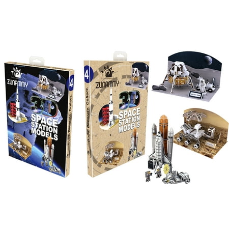 UPC: 0670628759088 | Zunammy Space Station – 3D Puzzle Pop up Model