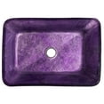 thumbnail image 5 of Rectangular Purple Foil Glass Vessel Sink, 5 of 9