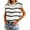 White, variant on Women's Pullover Knit Sweater Vest Cover Sleeve Vest Striped Round Neck Casual Loose Tops