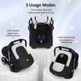 thumbnail image 4 of Baby Car Seat Cover, Caveen Infant Car Seat Canopy for Winter, with Storage Pocket,Transparent Viewing Window and Air Vents, Waterproof, Black, 4 of 11
