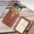 thumbnail image 4 of Card Holder /Badge Holder / Portable Wallet with Metal Clip, Leather ID Card Holder for Office, 4 of 5