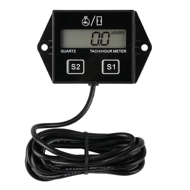 Digital Engine RPM Tachometer Hour Meter Gauge For 2 Stroke Engines and