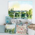 thumbnail image 2 of Landscape With Old Bridge Over River In The Countryside 32 in x 24 in Painting Canvas Art Print, by Designart, 2 of 4