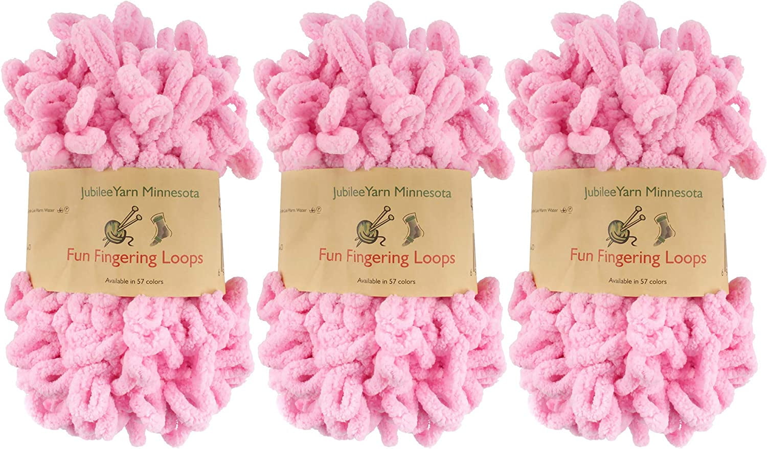 JubileeYarn Fun Finger Loops Yarn Polyester Jumbo Loop Yarn 100g