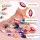 thumbnail image 3 of Uxcell 100Pcs Piedras de cristal en forma de ojo de caballo con respaldo puntiagudo para hacer joyas, rojo oscuro 6x12mm, 3 of 6