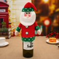 thumbnail image 4 of Decoración navideña de dibujos animados de punto de muñeco de cabeza grande, juego de botellas de vino, juego de champán de Papá Noel, 4 of 5