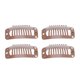 thumbnail image 3 of 40 Uds. Clips para peluca de pelo de acero inoxidable, 9 dientes que sujetan firmemente la extensión del cabello, Clip para postizo de 32mm, 3 of 8