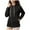 Black, variant on ZHOUCHANKIDS Streetwear Women's Hooded Pullover Women's Fashion Hoodie Zipper Long Sleeved Top for Hot Pink XXXL