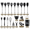 thumbnail image 2 of Mirdinner Silicone Cooking Utensils Set, 21 Pcs Safe Food-Grade Kitchen Utensils Set with Holder, BPA-Free, Non-stick Heat Resistant Silicone Cookware with Stainless Steel Handle, Black, 2 of 7
