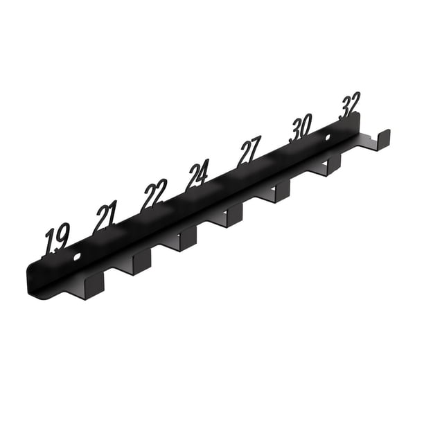 Organizador de llaves de metal, soporte de pared para llaves con número de tamaño, resistente, para garaje, cobertizo, furgoneta de trabajo, jardín, taller mecánico
