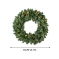 thumbnail image 2 of Pre-Lit Artificial Christmas Wreath for Front Door, Window or Mantel, Green Fir with White Lights Indoor/Outdoor Holiday Decor, 2 of 5