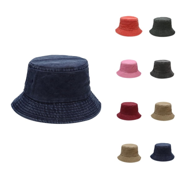 Men's Wide Brim Bucket Hat - UPF 50 Fishing Golf Hat Washed Cotton Retro Fisherman's Hat Fashionable Men's And Women's Outdoor Sun Protection Sun Visor