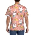 thumbnail image 3 of Vsdgher Rabbit So Cute Print Men's Dry Fit Mesh Athletic Shirts Moisture Wicking Tennis T-Shirt Tops, 3 of 9
