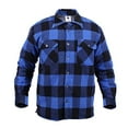 thumbnail image 3 of Rothco Extra Heavyweight Buffalo Plaid Sherpa Lined Flannel Shirts,Blue,S, 3 of 4