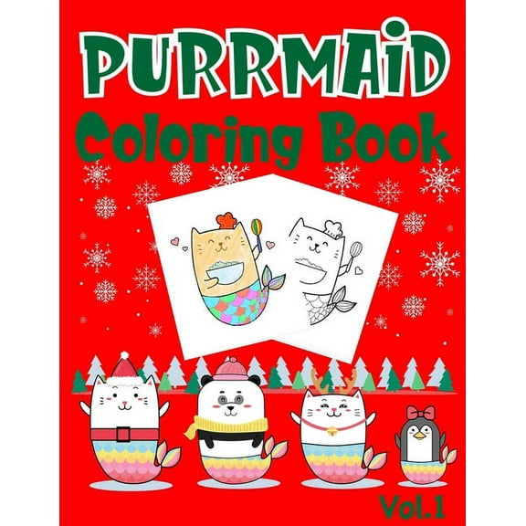 Purrmaid Coloring Book: Christmas (Xmas) And Birthday Gifts For Girl
