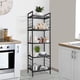 thumbnail image 2 of Estantes de almacenamiento de pie de 5 alambres, estantería de metal, estante de despensa para lavandería, cocina, organizador de baño (negro), 2 of 5
