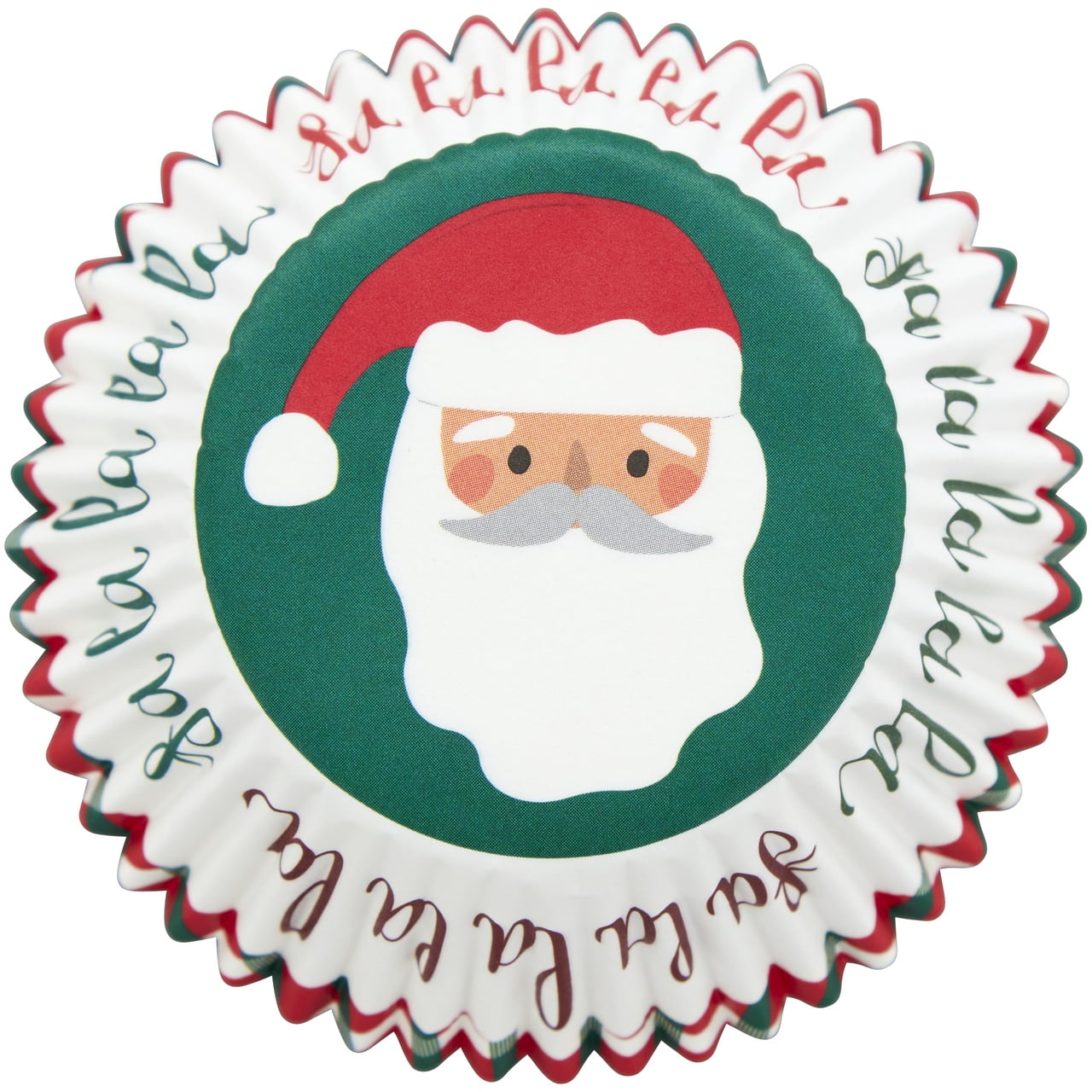 WONDERFUL FATHER CHRISTMAS FACES EDIBLE CUPCAKE TOPPER DECORATIONS X2 