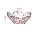 thumbnail image 5 of Dengjunhu 2Pcs Sakura Plates Soy Sauce Dish with gold side, Sakura Shaped Glass Seasoning Dishes/Pink Appetizer Plates , Japanese Crystal Salad Bowls, Housewarming Gifts, 5 of 7