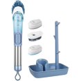 thumbnail image 1 of Brosse de Vaisselle avec Distribution de Savon, Brosse Multifonctions pour la Cuisine avec Poignée, 3 Brosses et Support Rigides de Remplacement, Brosse à Vaisselle de Distribution de Savon Profonde, 1 of 8