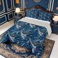 thumbnail image 2 of Erosebridal Blue Paisley Full Size Comforter Sets,Nature Art Bedding Comforter Set,3-Piece,1 Comforter and 2 Pillowcases,Light Gray Reversible, 2 of 7