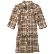 No Boundaries - Juniors Plaid Shirtdress